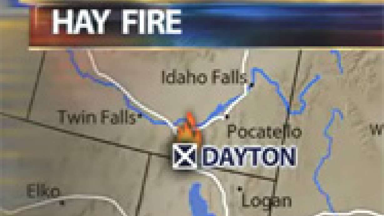 Huge Hay Fire Burning Near Utah-Idaho Border