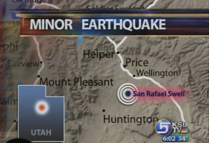 Small Quake Shakes Central Utah