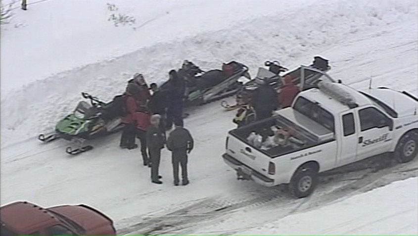 Snowmobilers Rescued After Spending Frigid Night in Canyon