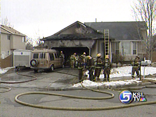 Fire Engulfs West Jordan Garage