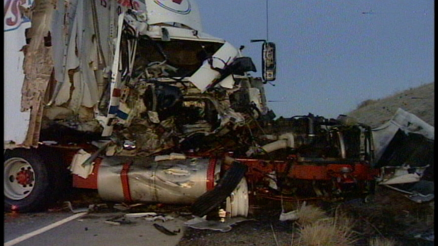 Semis Collide on I-80 