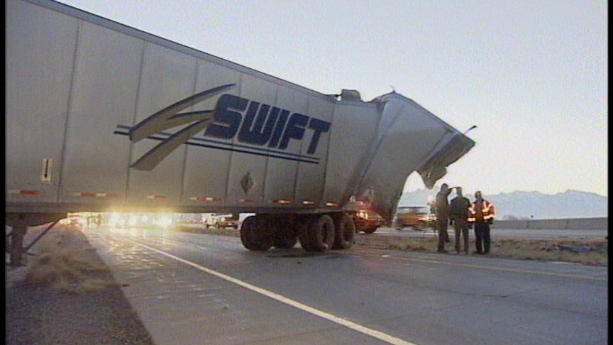 Semis Collide on I-80 