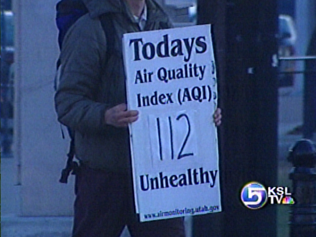 Smog Prompts One-Man Protest