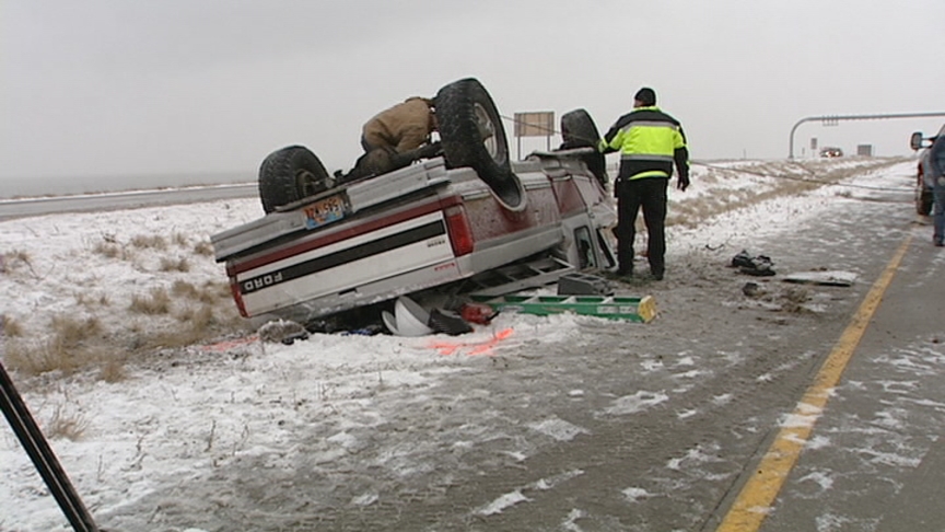 Snowstorm, Wrecks Make a Mess of I-15 North