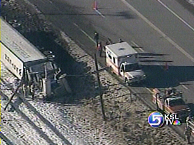 Semi Crashes on Highway 6