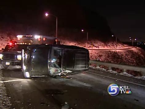 SUV Rolls on I-80