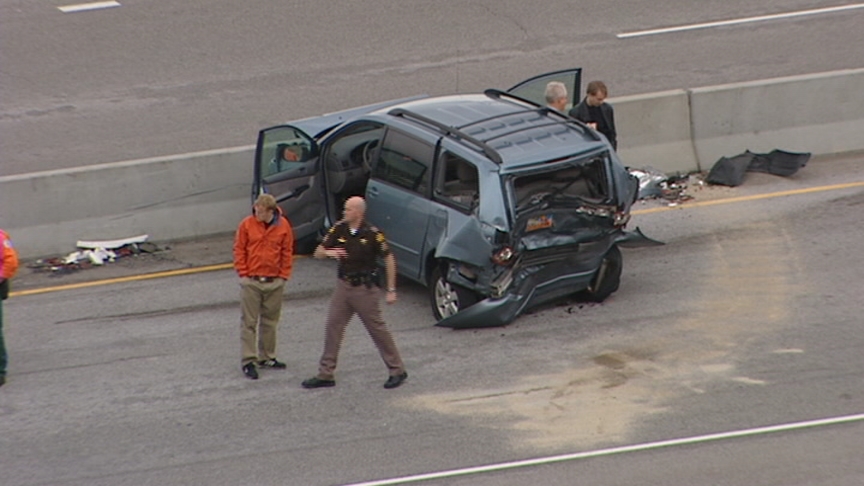 Pile Up Slows Commuters Near Foothill Drive