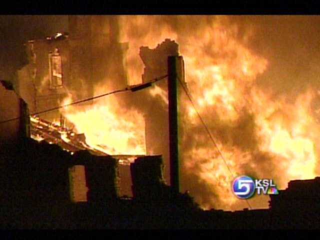 Fire Destroys Ogden Building
