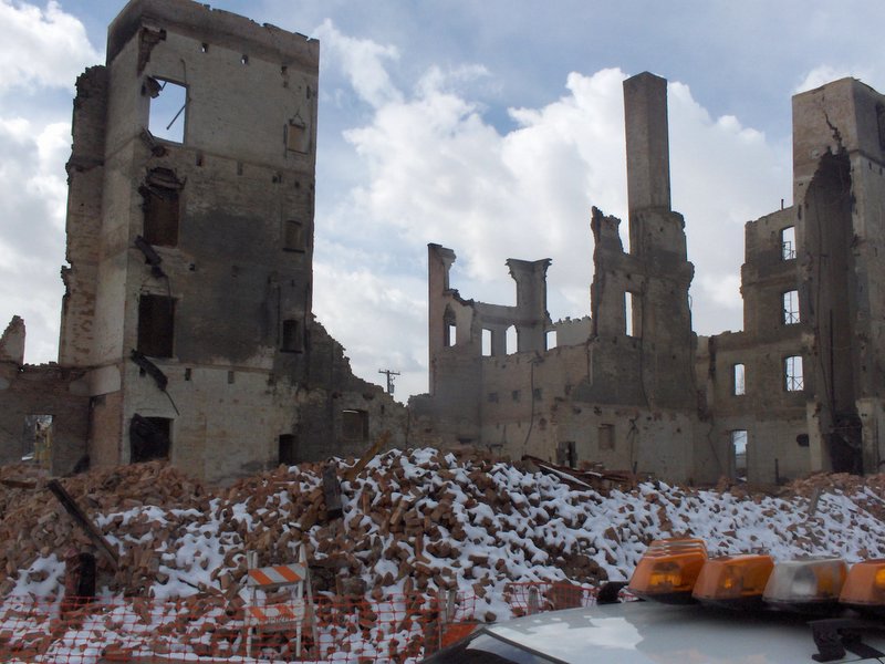 Wrecking Ball Finishes Off Ogden Building Gutted by Fire