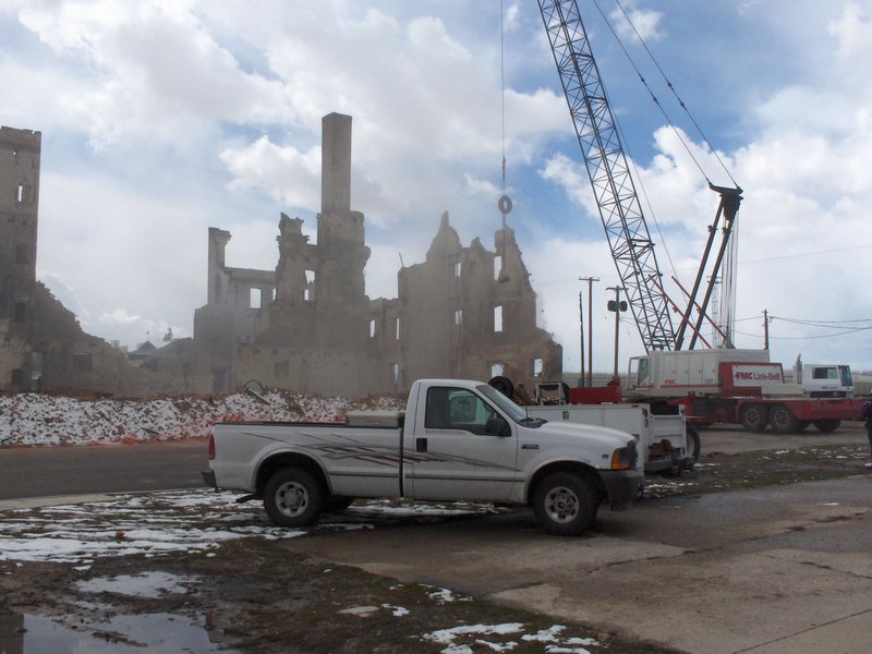 Wrecking Ball Finishes Off Ogden Building Gutted by Fire