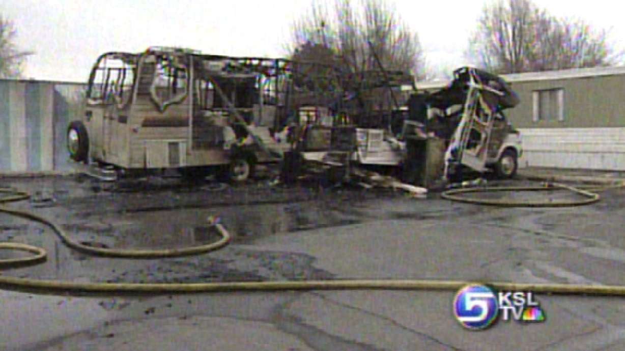 Motorhomes Go Up in Flames