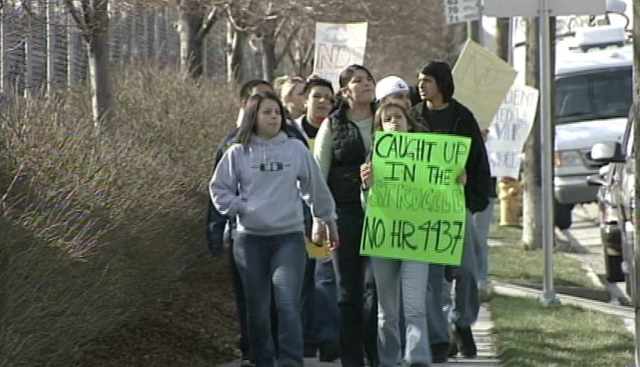 Students Protest Over Immigration Bill 