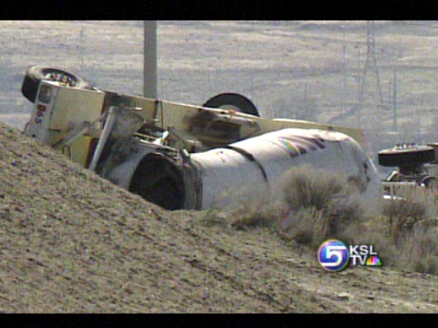 Dump Truck Rolls in Draper