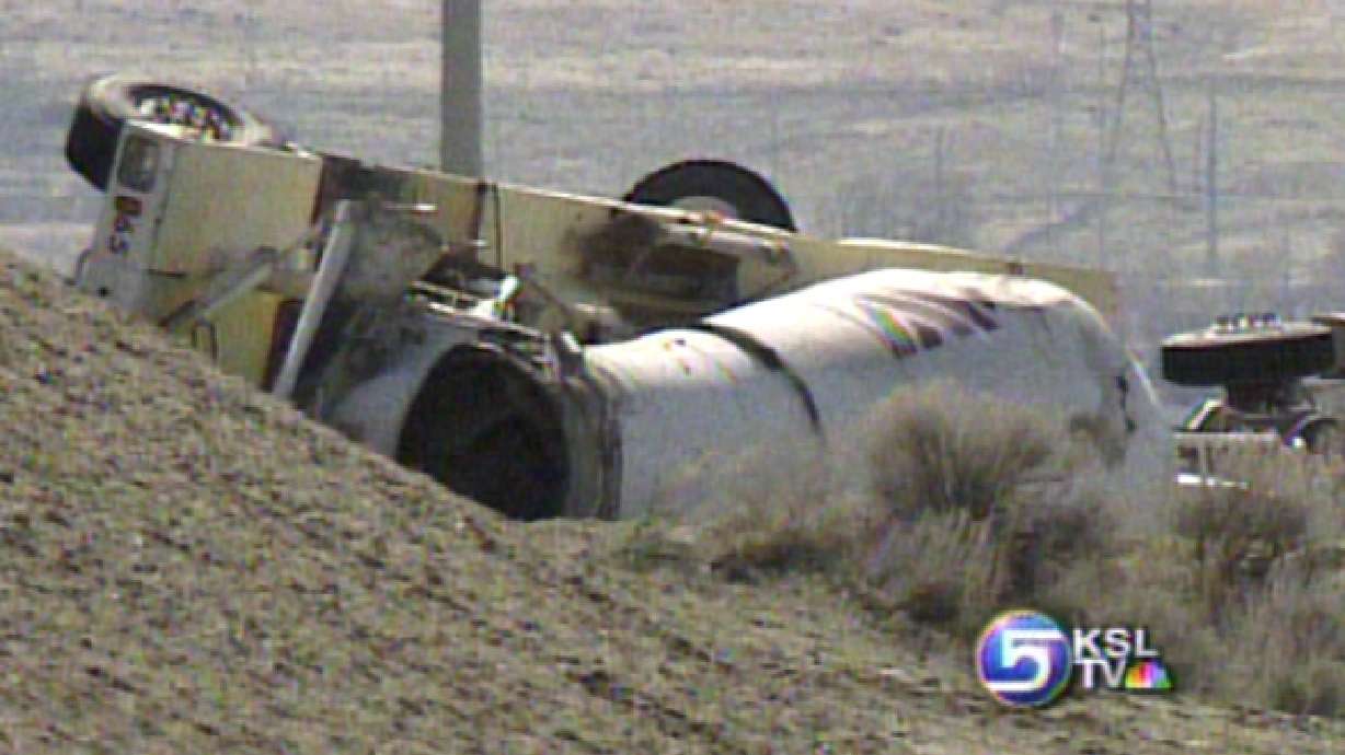 Dump Truck Rolls in Draper