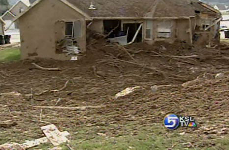 Mudslide Damages Home, Forces Evacuations