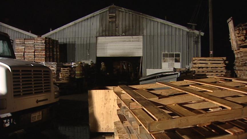 Early Warning Helps Crews Fight Fire at Pallet Company