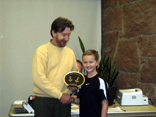 Presentation of the G60 Championship plaque by Damian Nash. Courtesy Damian Nash