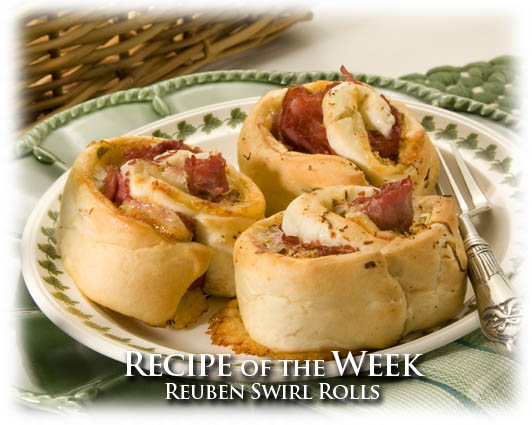 Reuben swirl rolls