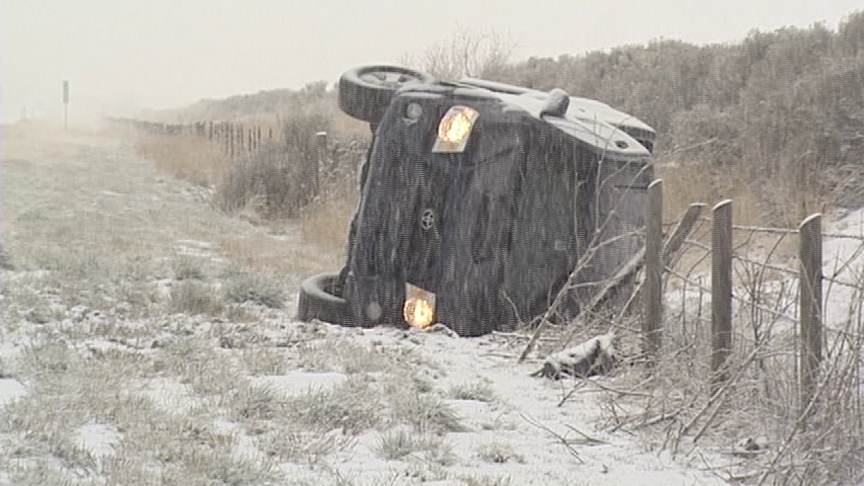 UHP responded to dozens of slide-offs Monday morning.