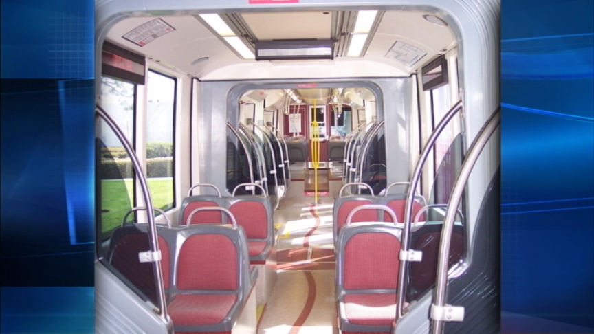 Different kind of train coming to TRAX