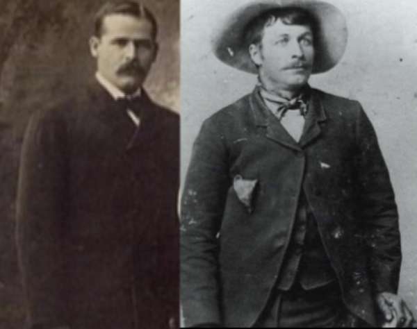Side-by-side images of William Long and the Sundance Kid.