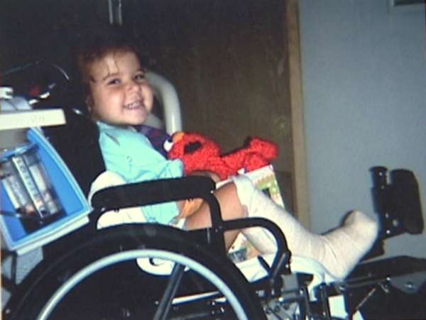 Whitley Martin shortly after her accident