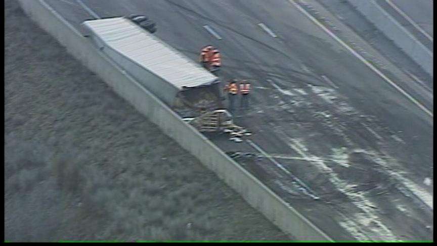 Semi Fire Closes I-80 in Parley's Canyon, Two Lanes Reopened