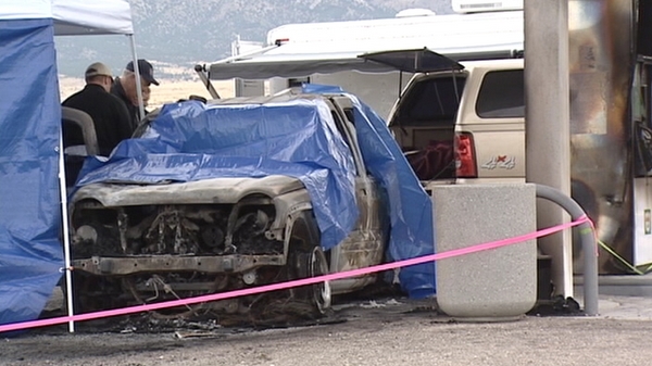 The bodies of a father and two young children were found in a burned out vehicle in Aug. 2007 on the Goshute Indian reservation in Skull Valley.