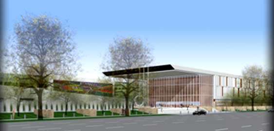 Drawing of proposed future building.