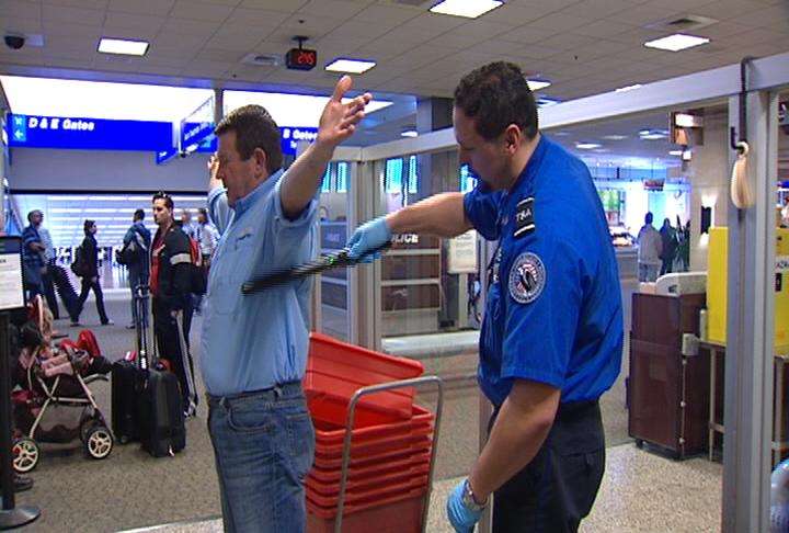 Gary Deaton says every time his artificial knee sets of the security scanners at the airport, he is forced to go through a full-body pat down.