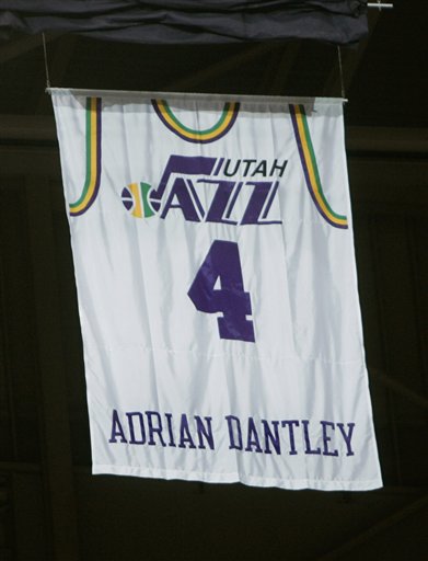 Adrian Dantley's Jersey Retired