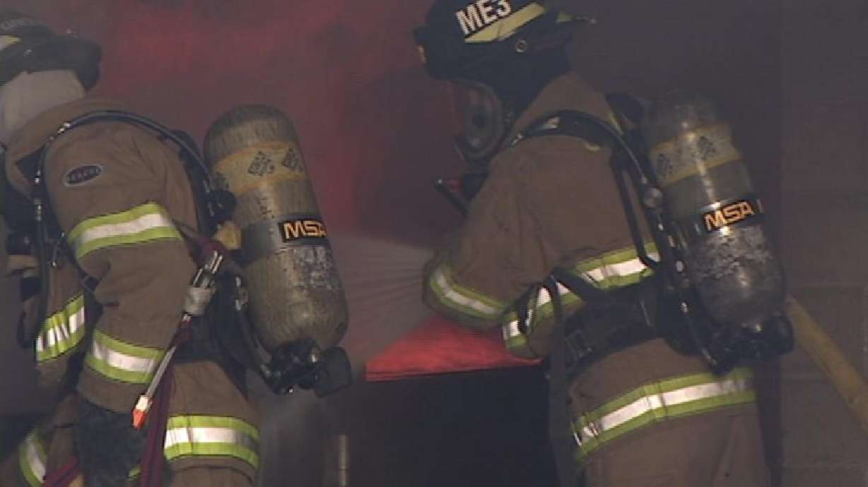 Firefighters Practicing Life-Saving Drills