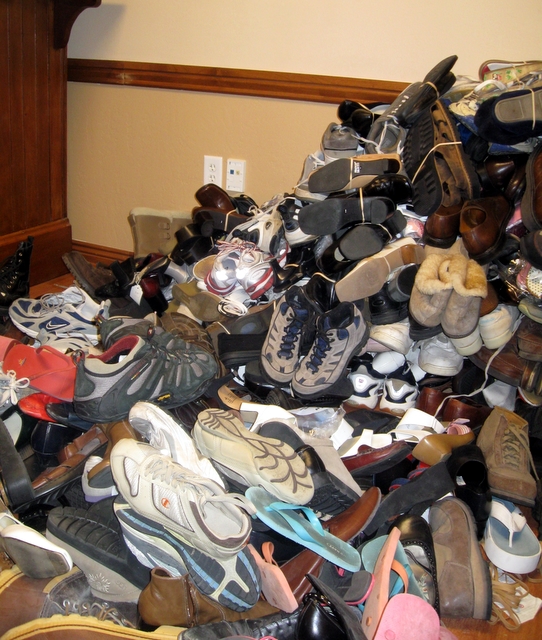 City vs. city shoe drive nets hundreds of shoes