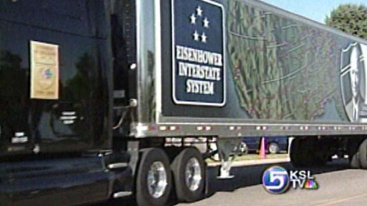 Convoy Celebrating Interstate System Leaves SLC