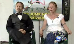 Couple Leaps Into Marriage Vows