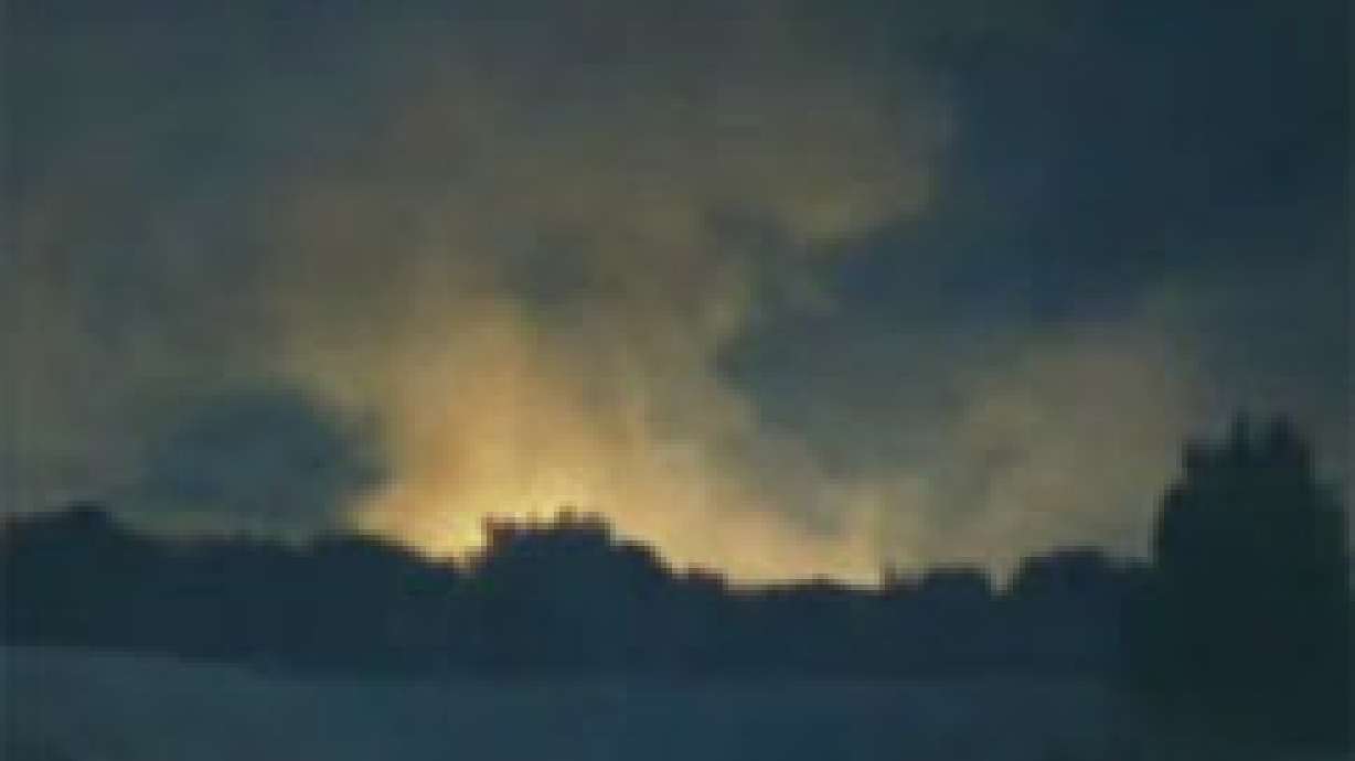 Grass Fire Burns in Utah County