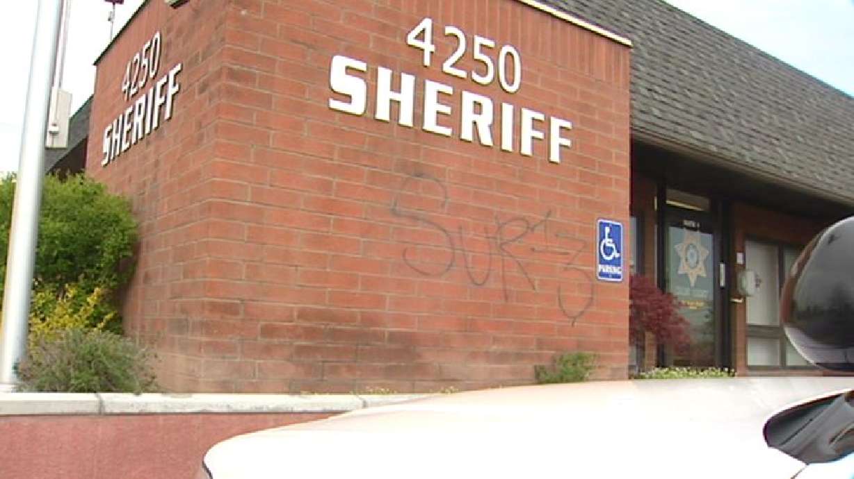 Gang Tags Salt Lake County Sheriff's Office in Kearns