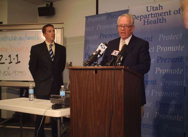 Dr. David Sundwall, executive director of the Utah Department of Health, announced the number of probable cases went up from 5 to 9.