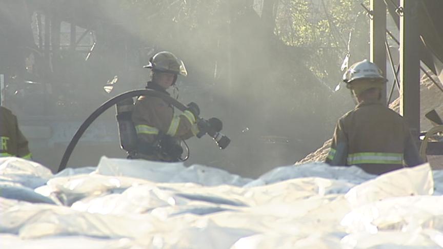Wood Pallet Manufacturing Factory Goes Up in Flames