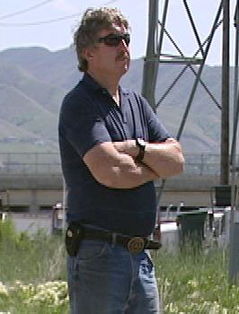 Firefighter Leonard Iversen, seen above, helped truck driver John Stolle find a place to stay and a mechanic to fix his truck after he broke down with a load of bee hives in Salt Lake.