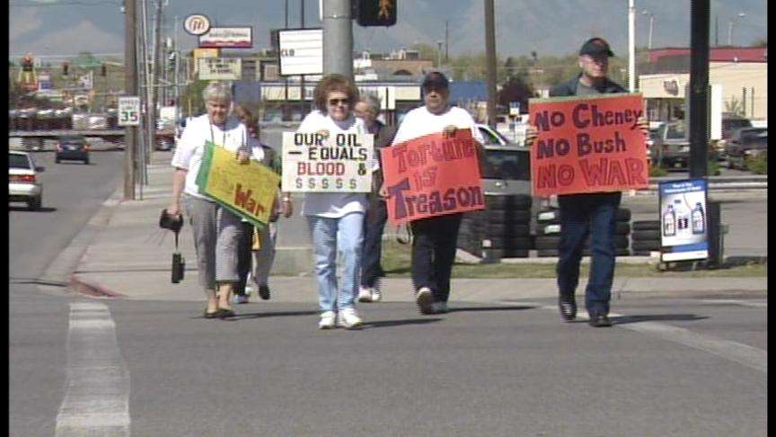 Dick Cheney's Visit to Utah Draws Protesters and Supporters