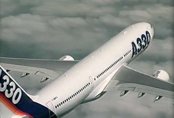 An Air France jet similar to this one is believed to have crashed into the Atlantic Ocean Sunday night. Some blame the crash on a lightening strike.