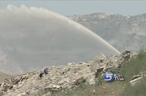 Fire Burns at Ogden Landfill