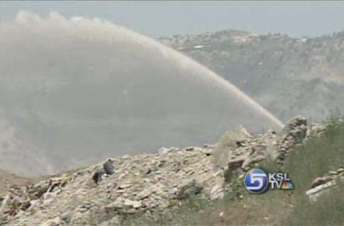 Fire Burns at Ogden Landfill