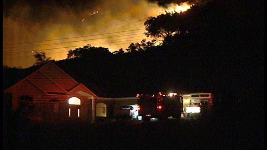 Brush Fire Threatens Homes in Ogden