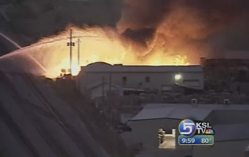 Three Alarm Fire Lights Up SLC Night Sky