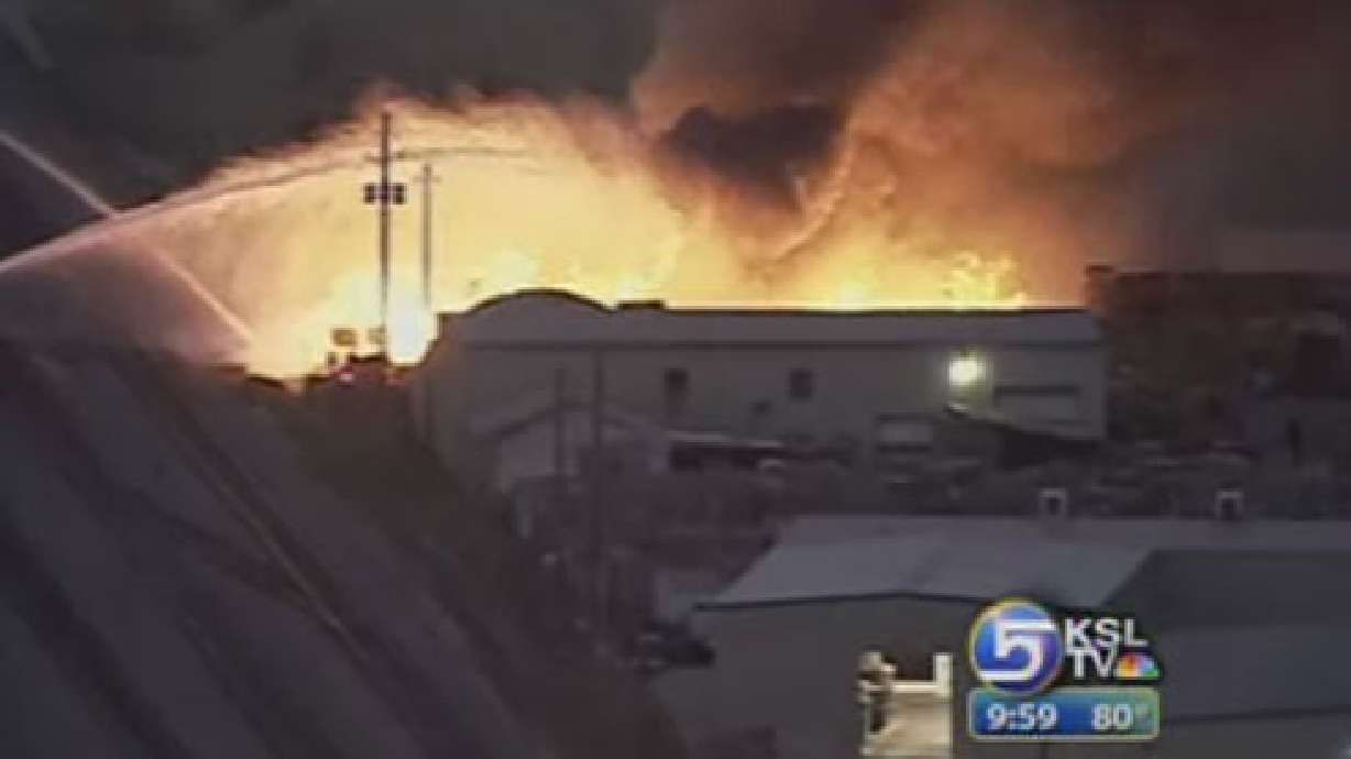 Three Alarm Fire Lights Up SLC Night Sky