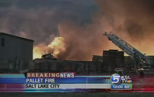 Three Alarm Fire Lights Up SLC Night Sky