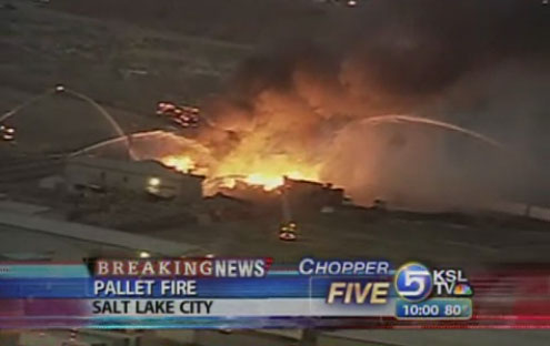 Three Alarm Fire Lights Up SLC Night Sky