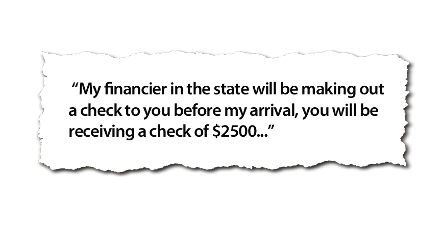 Excerpt from e-mail sent sent from "Mr. and Mrs. Warner" to Lauren Headd.